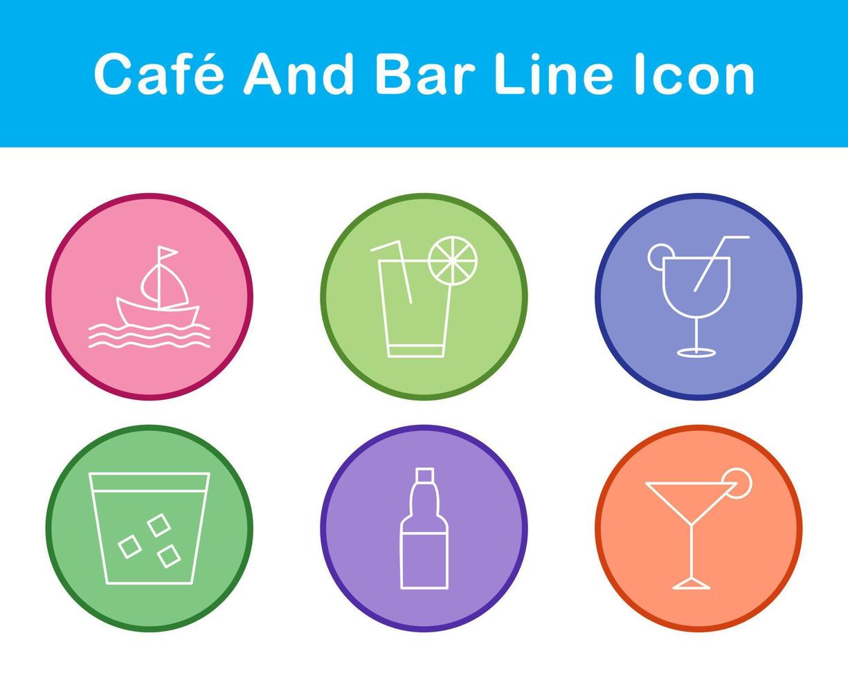 Cafe And Bar Vector Icon Set
