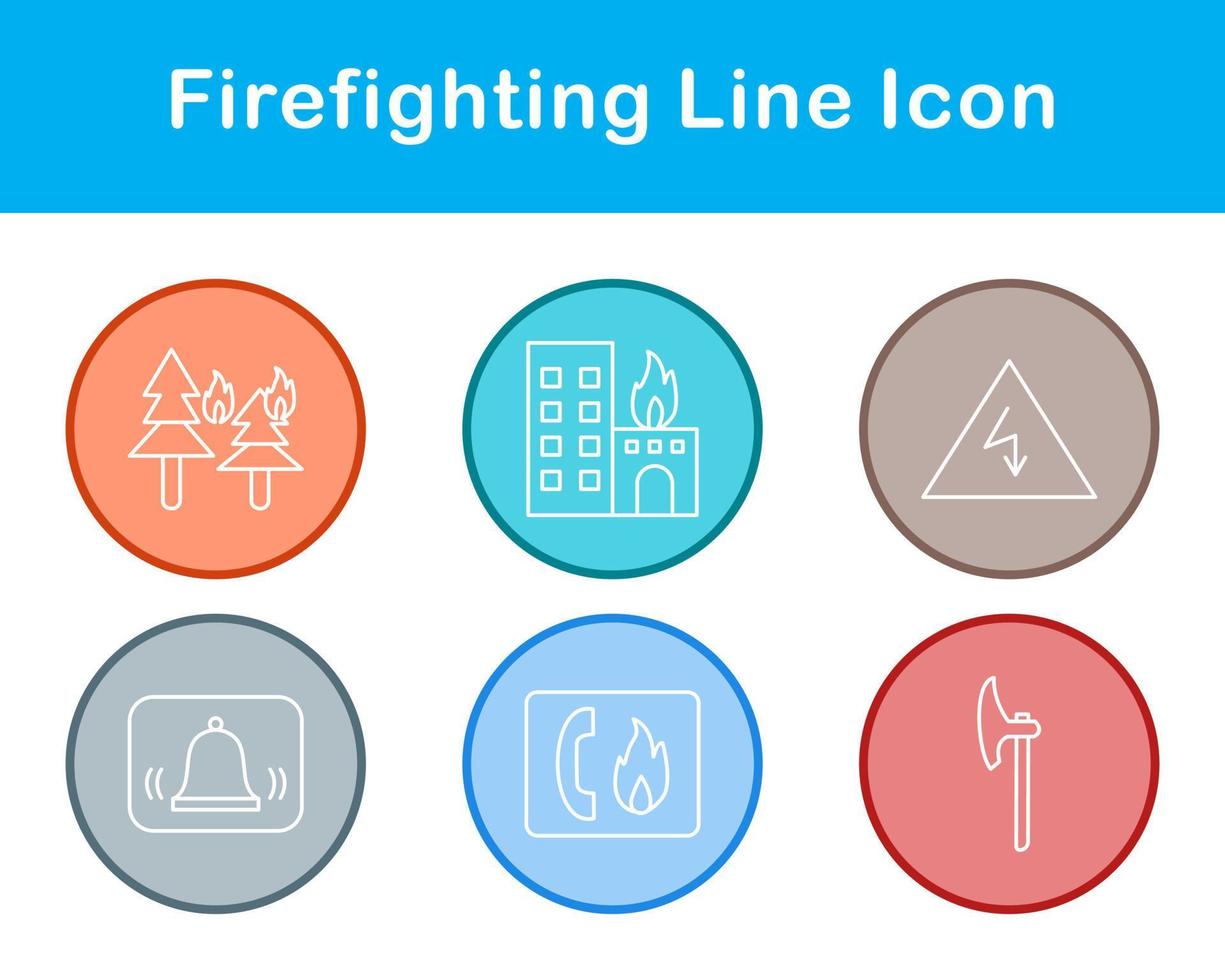Firefighting Vector Icon Set