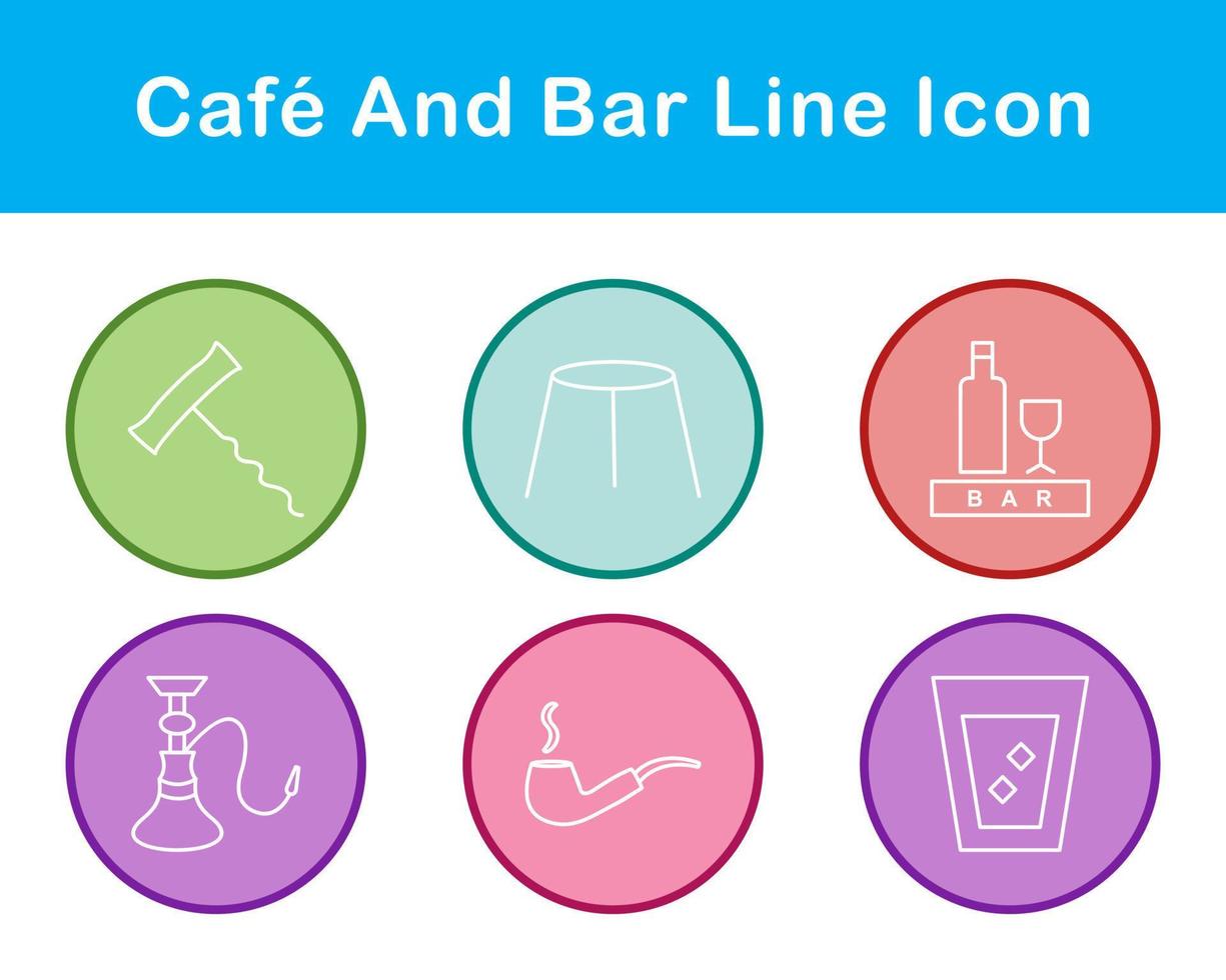 Cafe And Bar Vector Icon Set