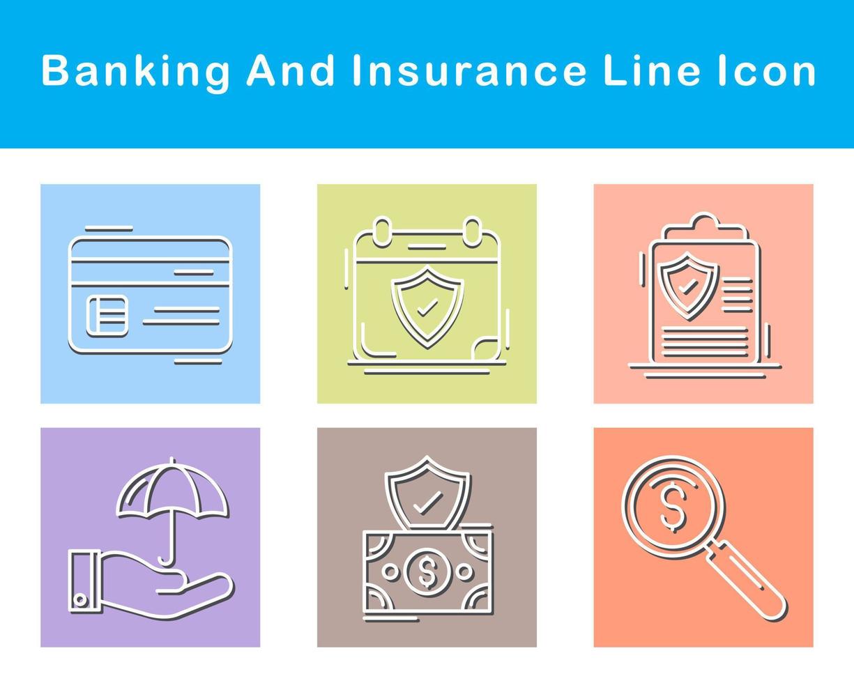 Banking And Protection Vector Icon Set