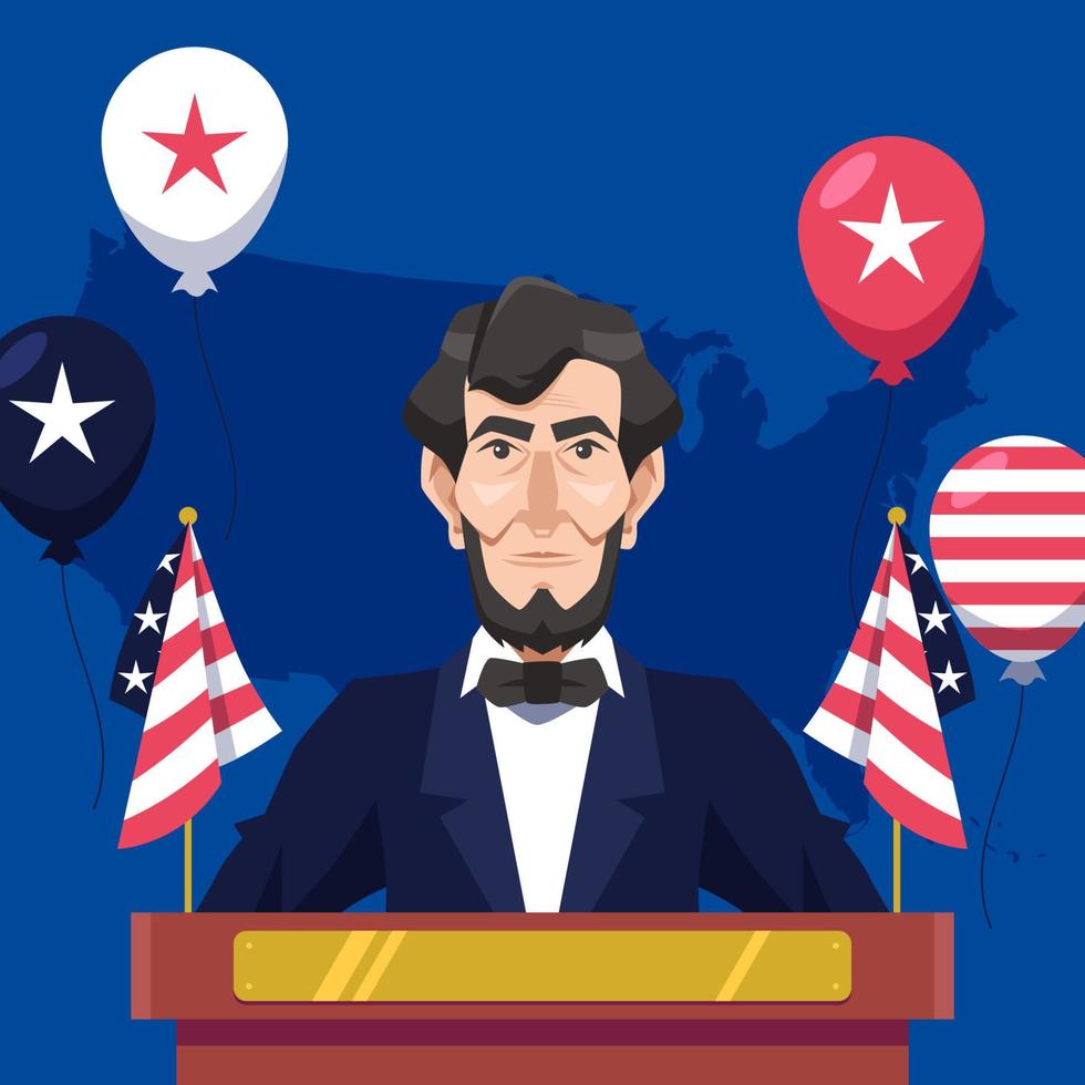 Abraham Lincoln's Day Concept vector