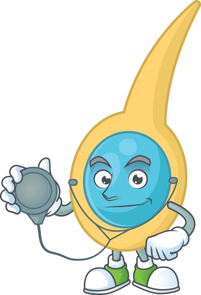 Cartoon character of clostridium tetani vector