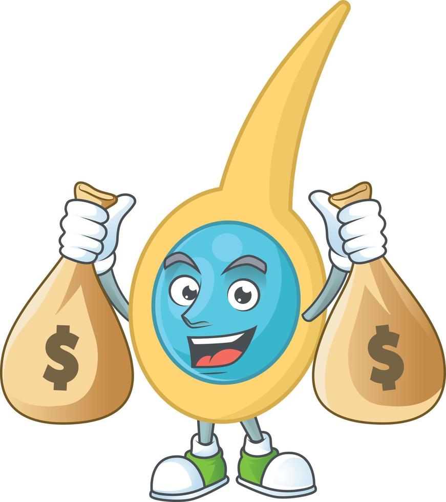 Cartoon character of clostridium tetani vector