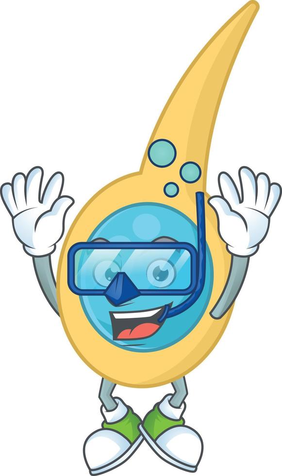 Cartoon character of clostridium tetani vector