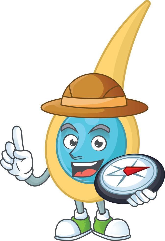 Cartoon character of clostridium tetani vector
