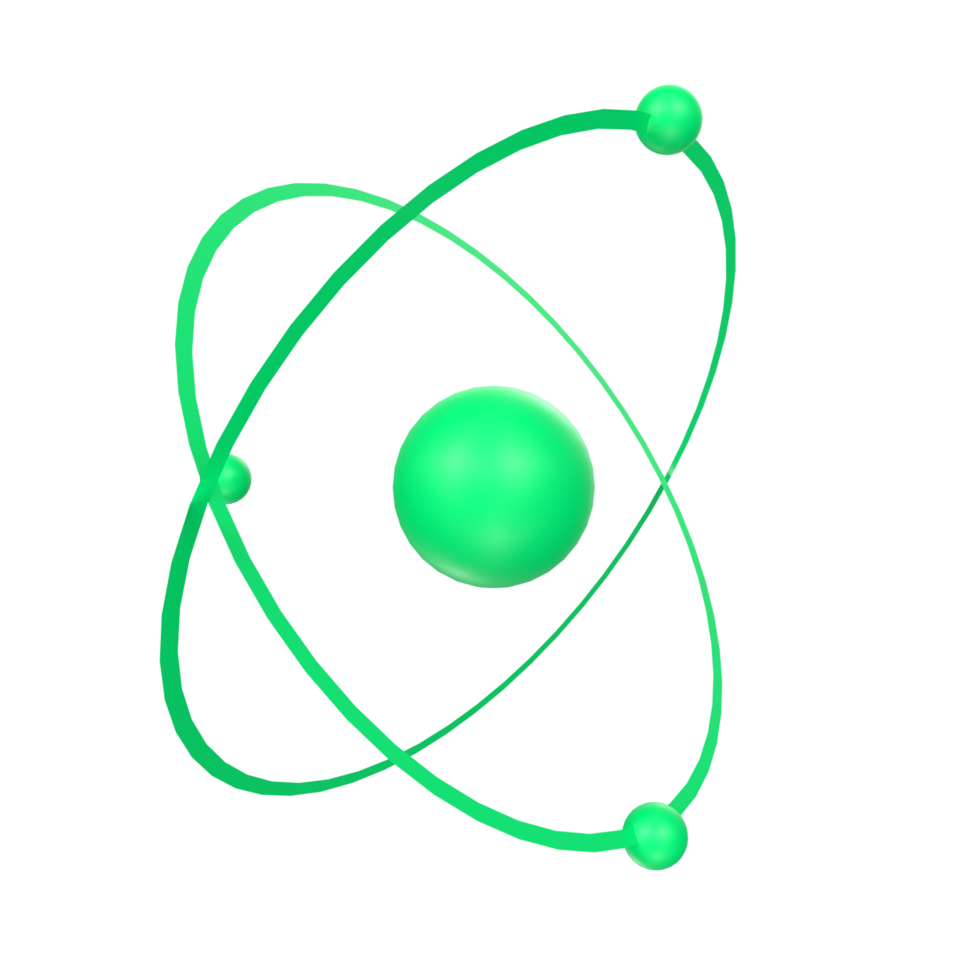 Atom isolated on transparent png