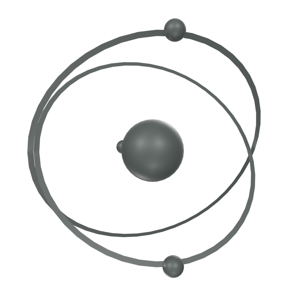 Atom isolated on transparent png
