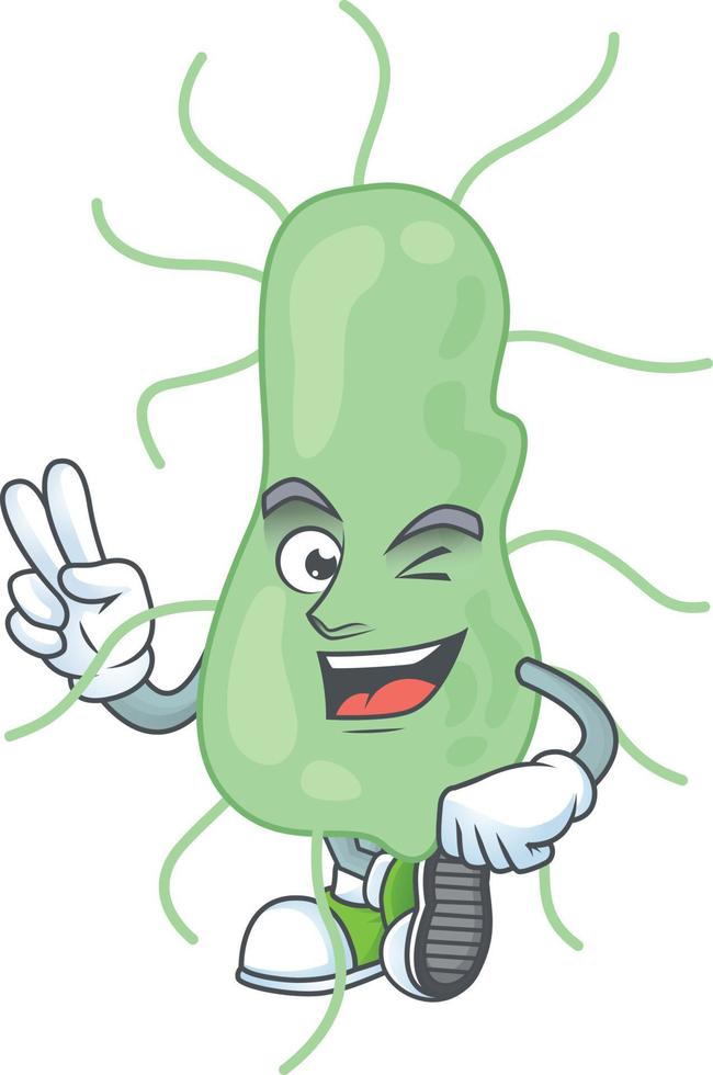 Cartoon character of salmonella vector