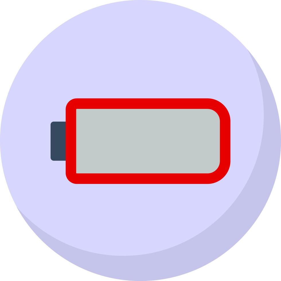Battery Empty Vector Icon Design