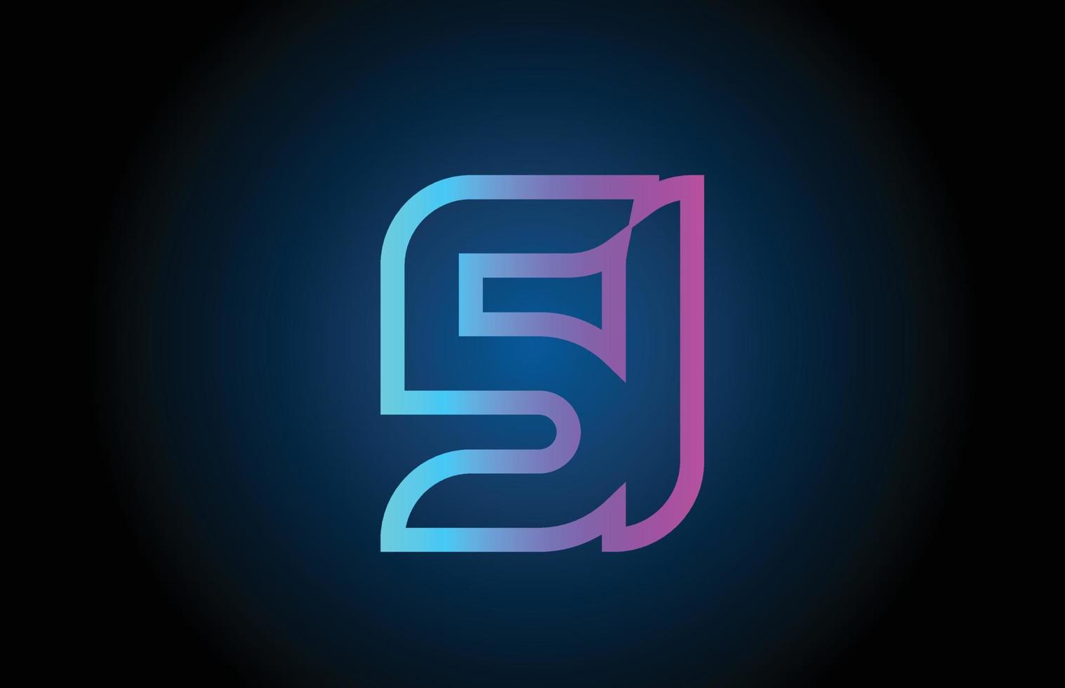 pink line 51 number logo icon design. Creative template for business and company vector