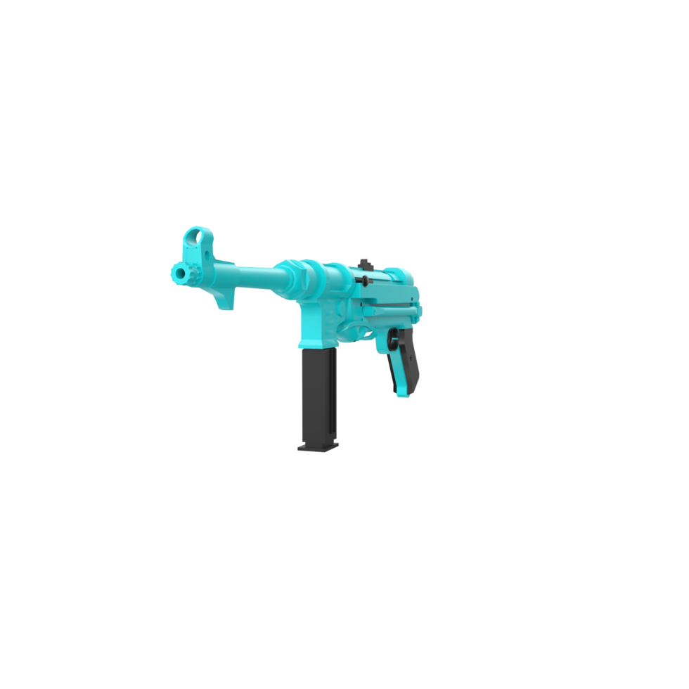 mp40 arma aislado en transparente png