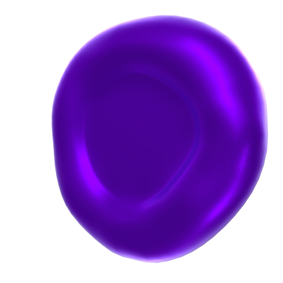 Blood cell isolated on transparent png