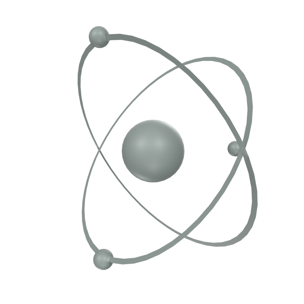 Atom isolated on transparent png