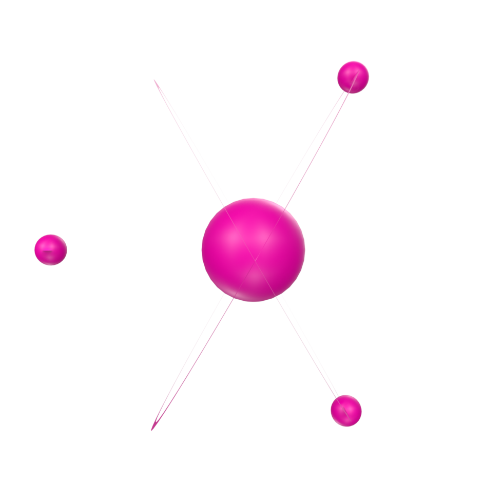 atomo isolato su trasparente png