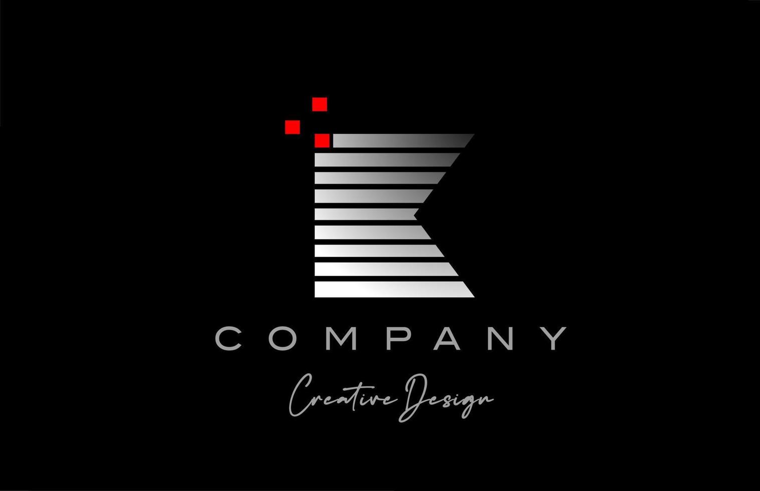 k alfabeto letra logo con geométrico modelo línea y puntos corporativo creativo modelo diseño para empresa y negocio vector