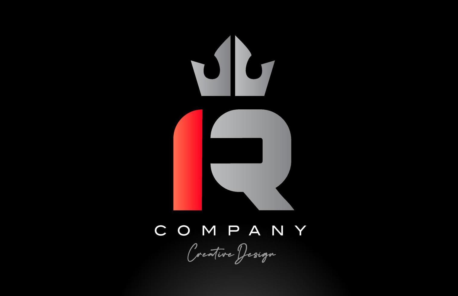 orange R alphabet letter logo icon design with king crown. Creative template for company vector