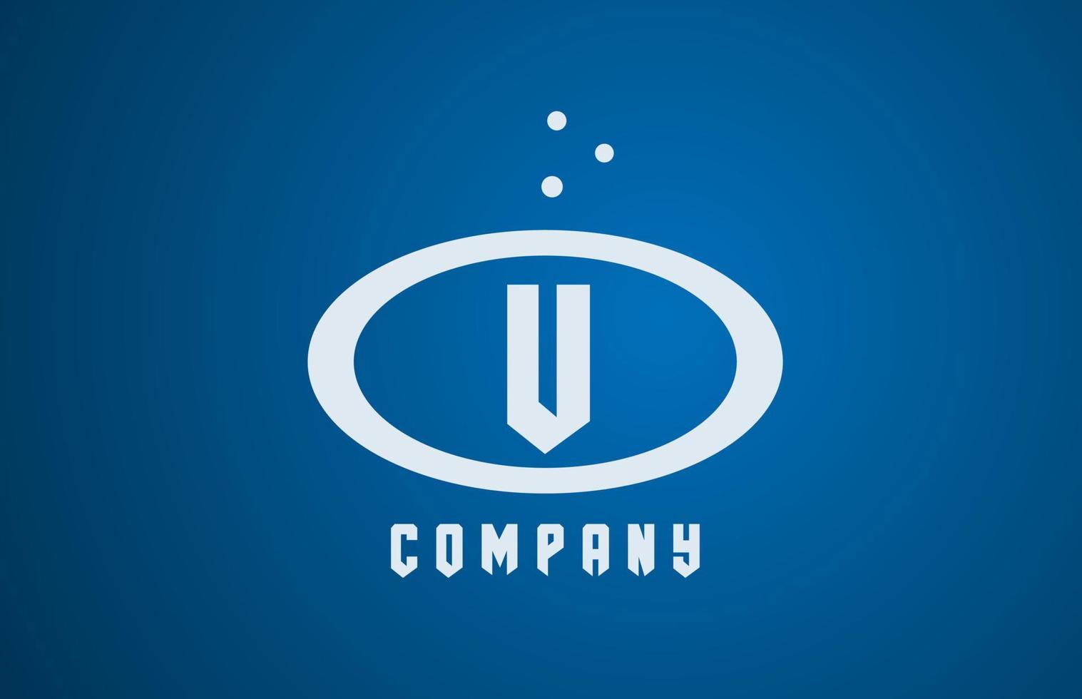 blanco azul tu elipse alfabeto negrita letra logo con puntos corporativo creativo modelo diseño para negocio y empresa vector