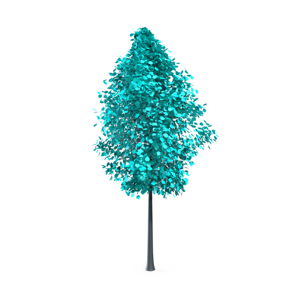 Colorful tree isolated on transparent png