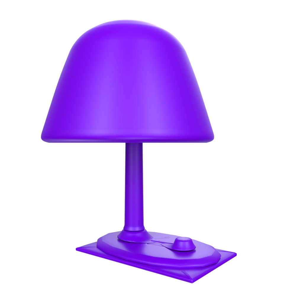 skrivbord lampa isolerat på transparent png