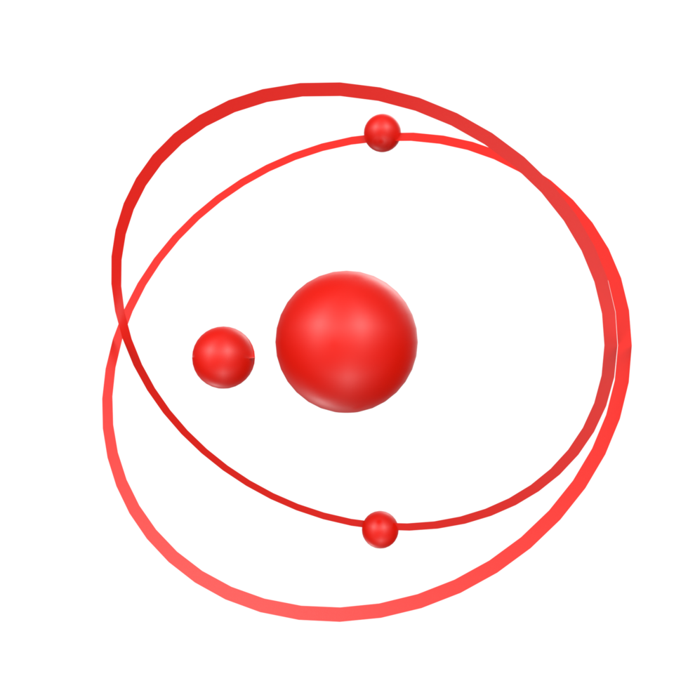 Atom isolated on transparent png