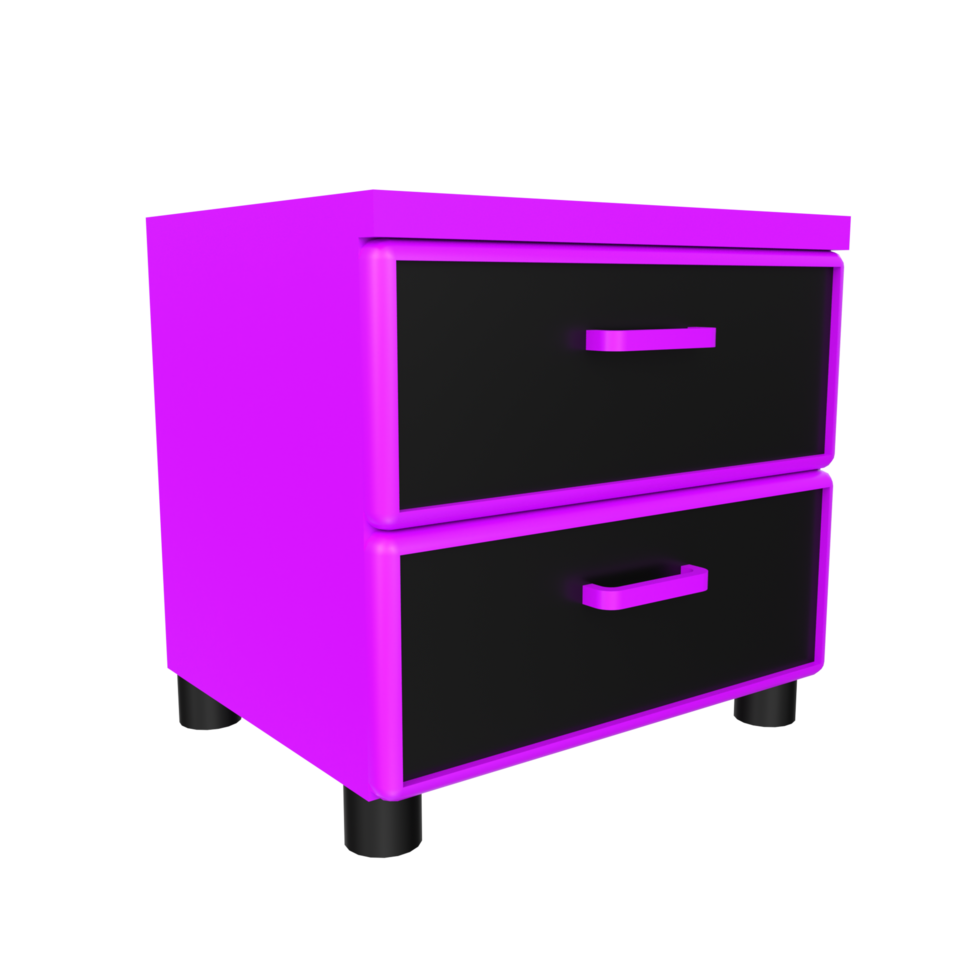 Nightstand isolated on transparent png