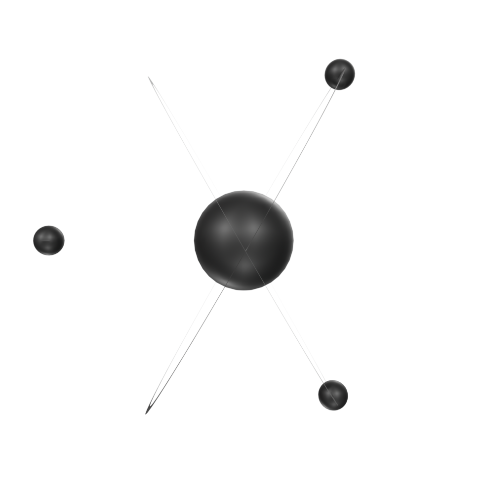 Atom isolated on transparent png