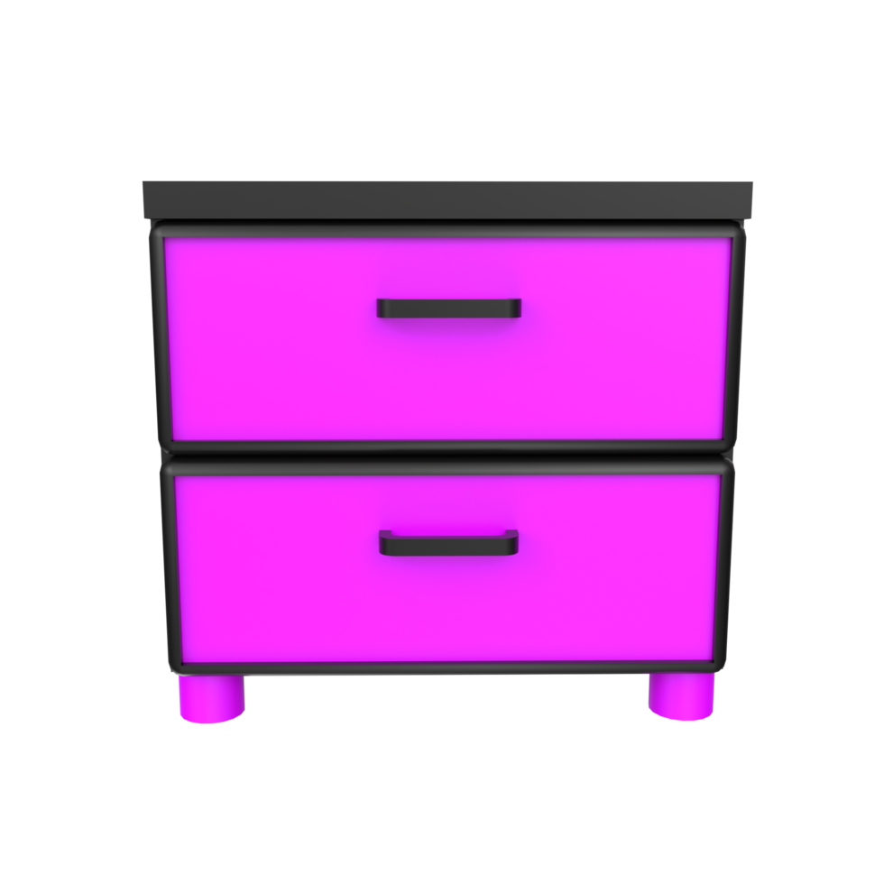 Nightstand isolated on transparent png
