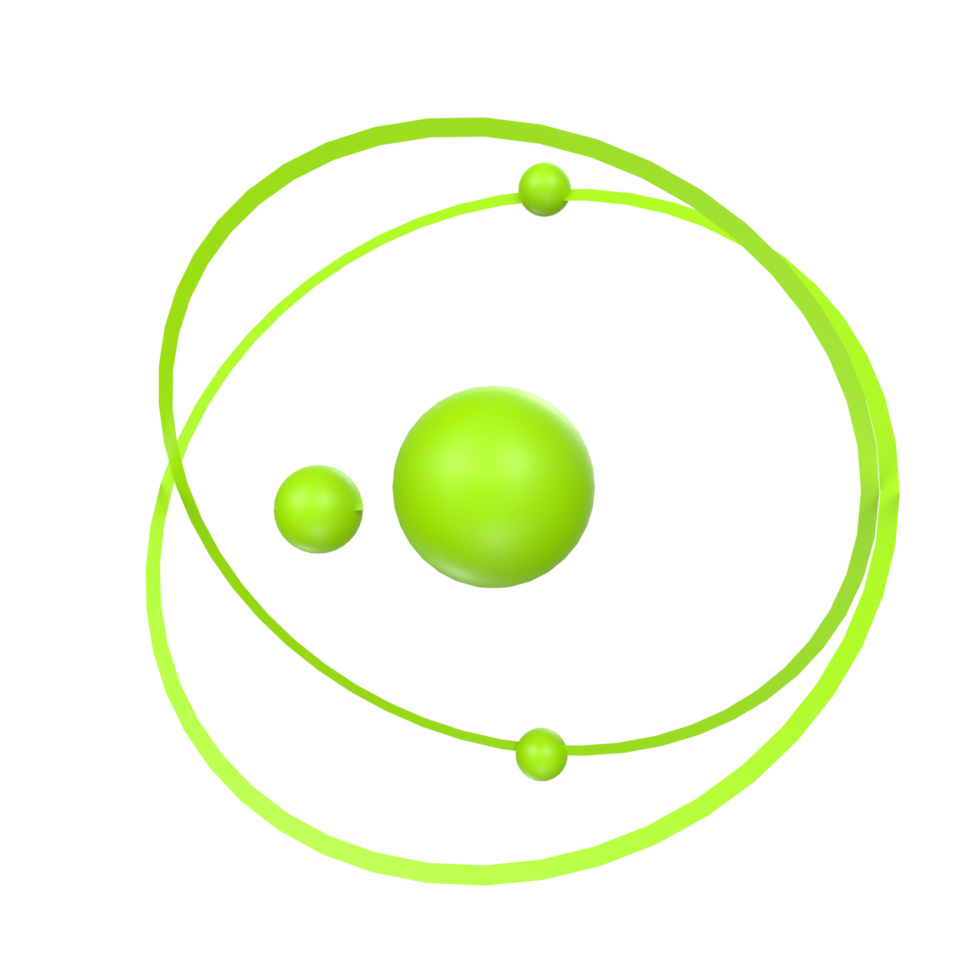 Atom isolated on transparent png