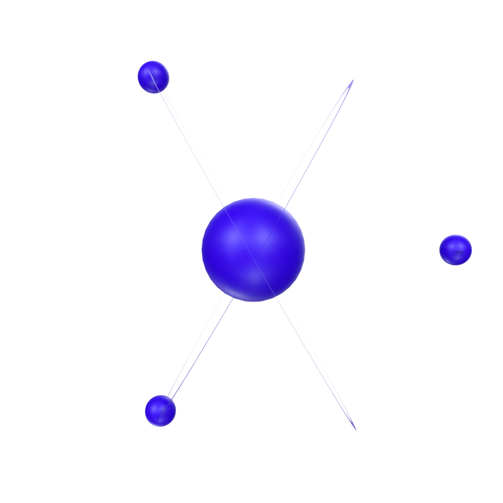 Atom isolated on transparent png