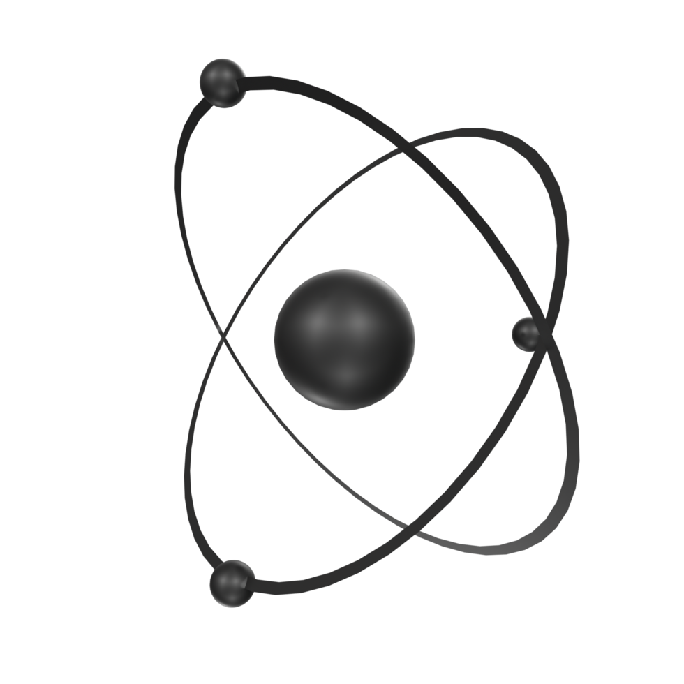 Atom isolated on transparent png