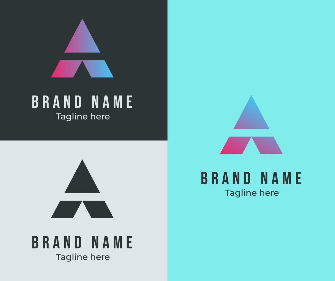 Minimal concept. Alphabeth of A logotype. Modern logo for company, brand, merch, industry. Vector eps 10.