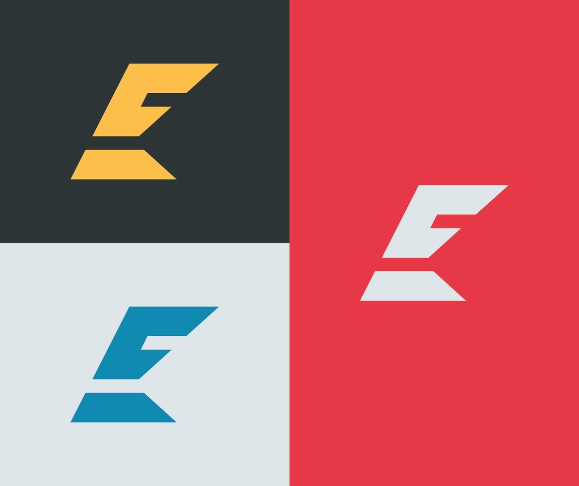 Sport concept. Creative letter E logo vector template. Modern and futuristic concept.