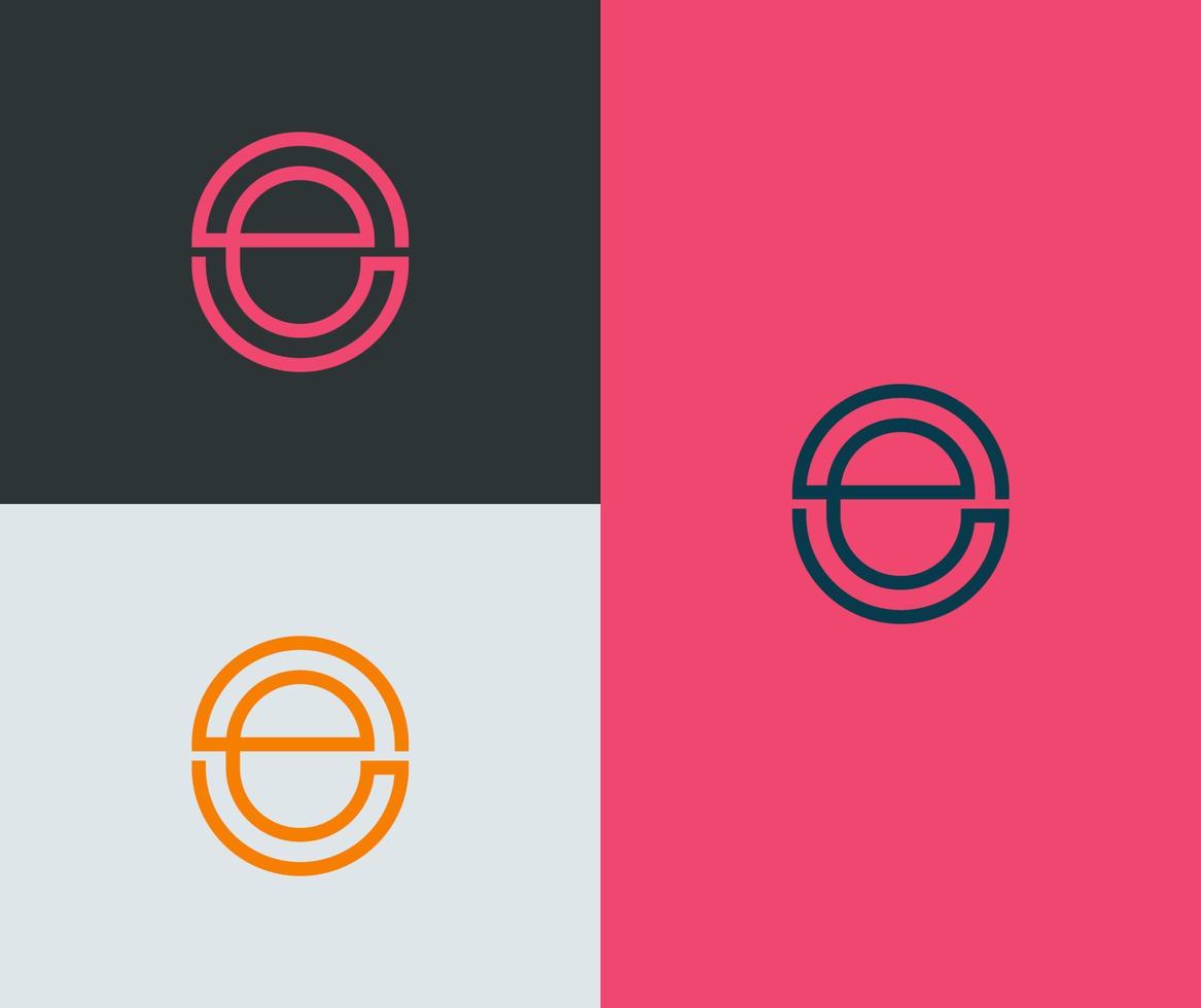 Monoline concept. Creative letter E logo vector template. Modern and futuristic concept.