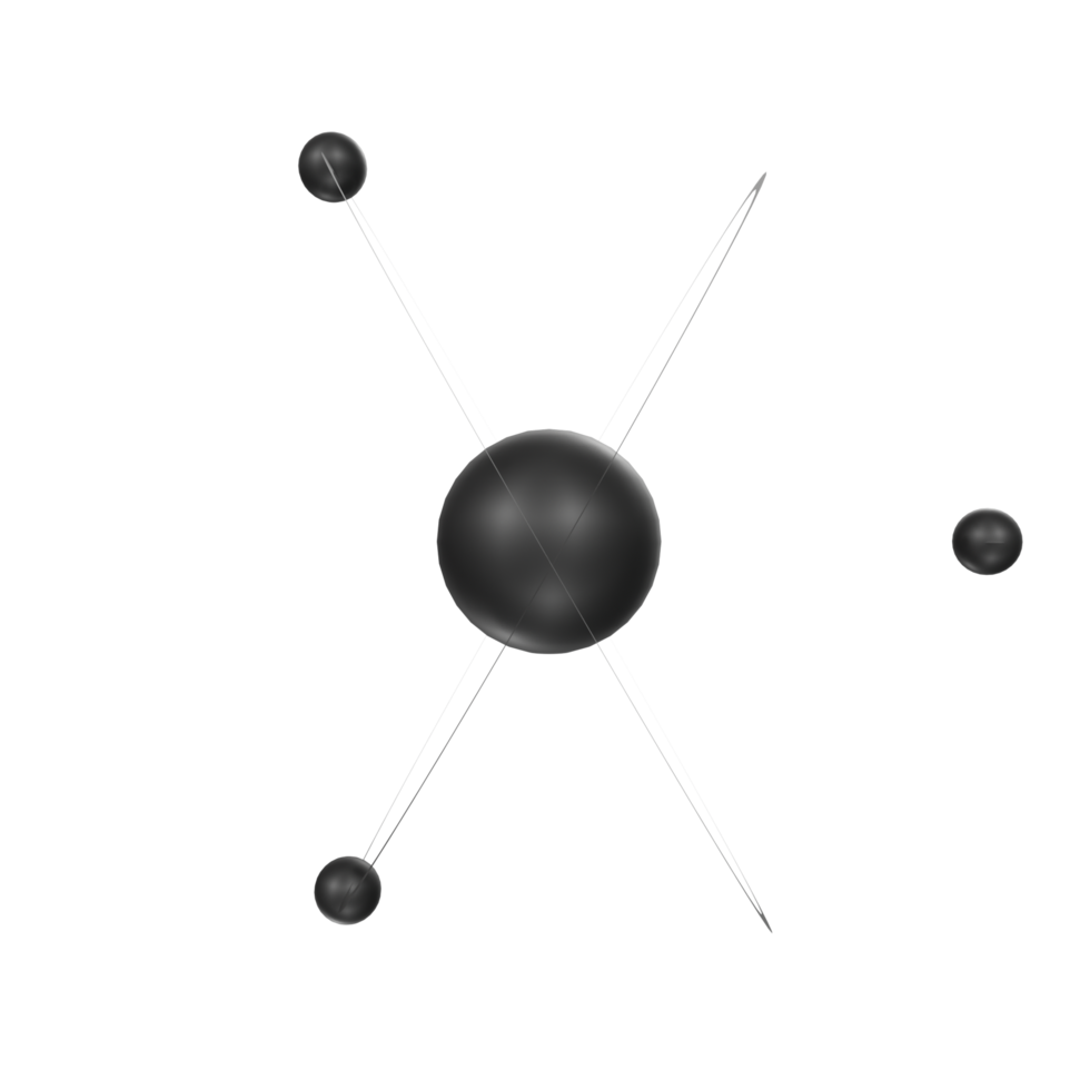 Atom isolated on transparent png