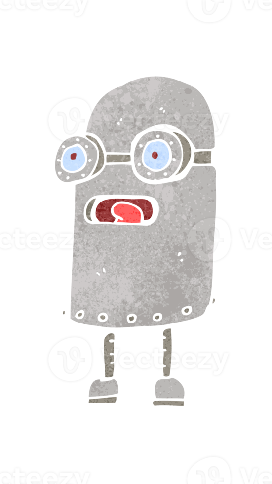 cute grey robotic cartoon png