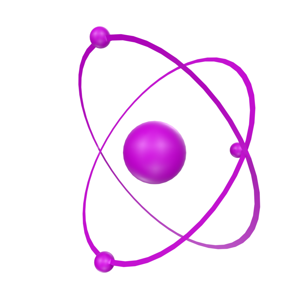 Atom isolated on transparent png