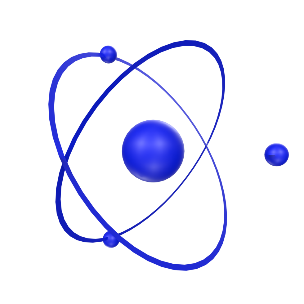 Atom isolated on transparent png