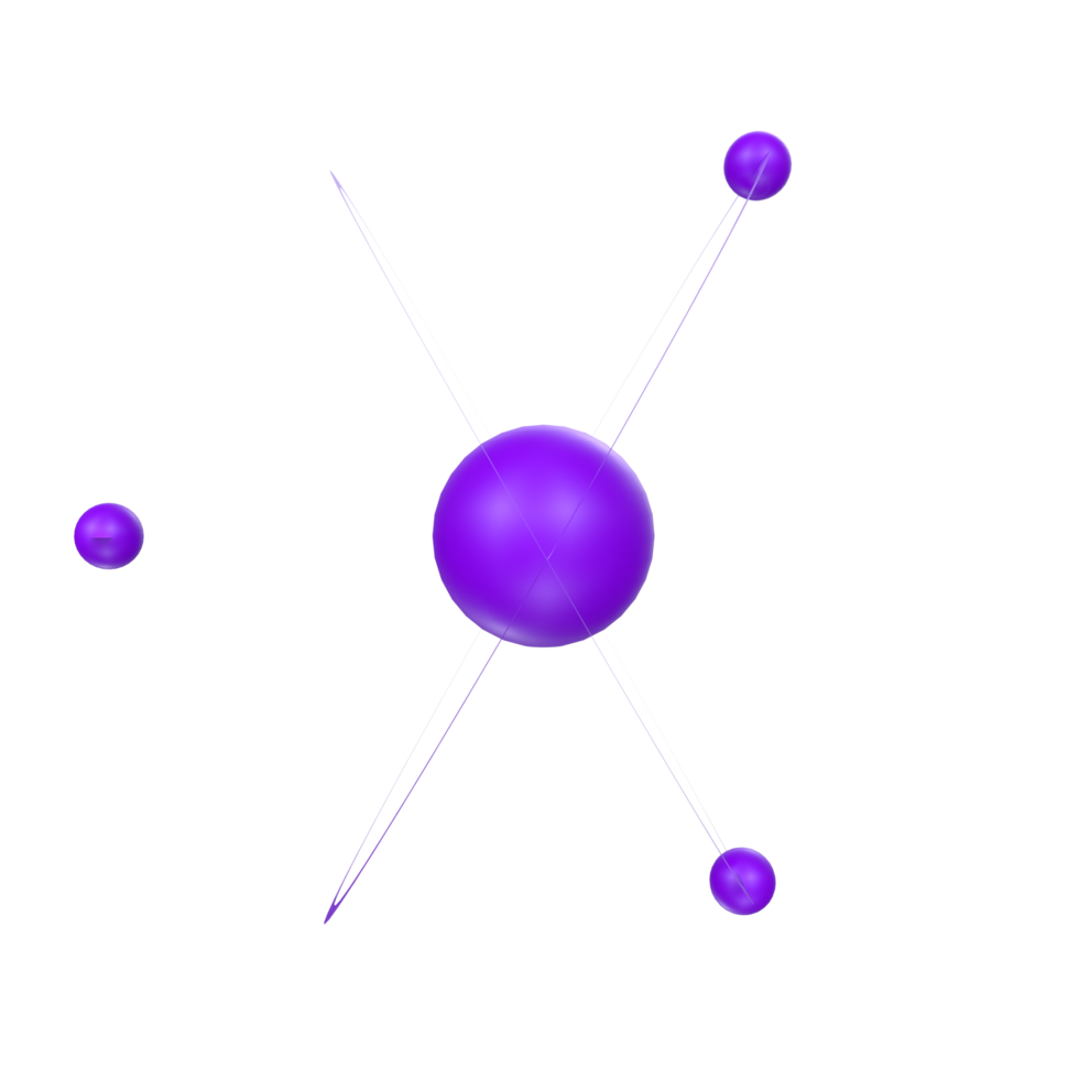 atome isolé sur transparent png