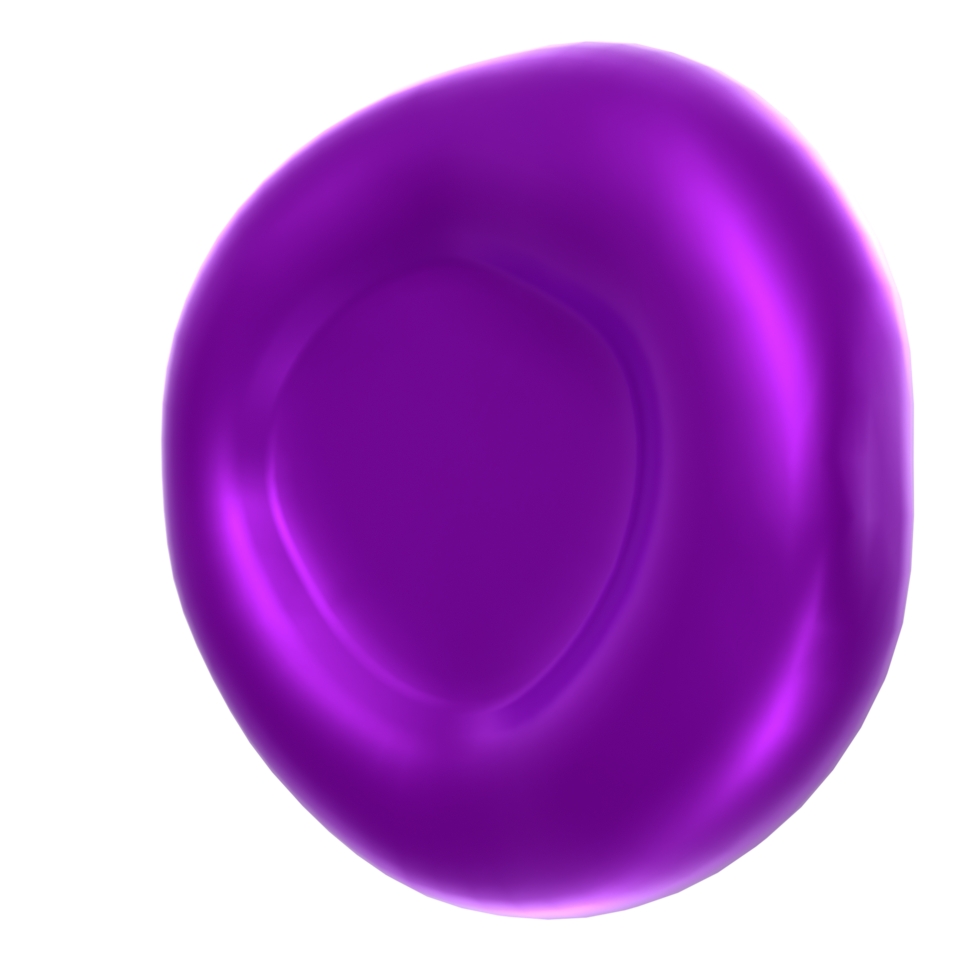 Blood cell isolated on transparent png