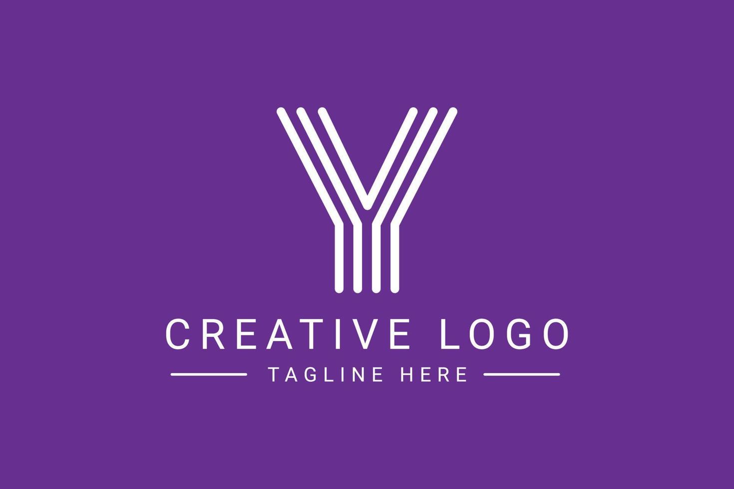 Modern creative letter Y vector logo design. Minimalist  flat line logo design. Monogram Logo design. Initials based Template and Letters in vector.