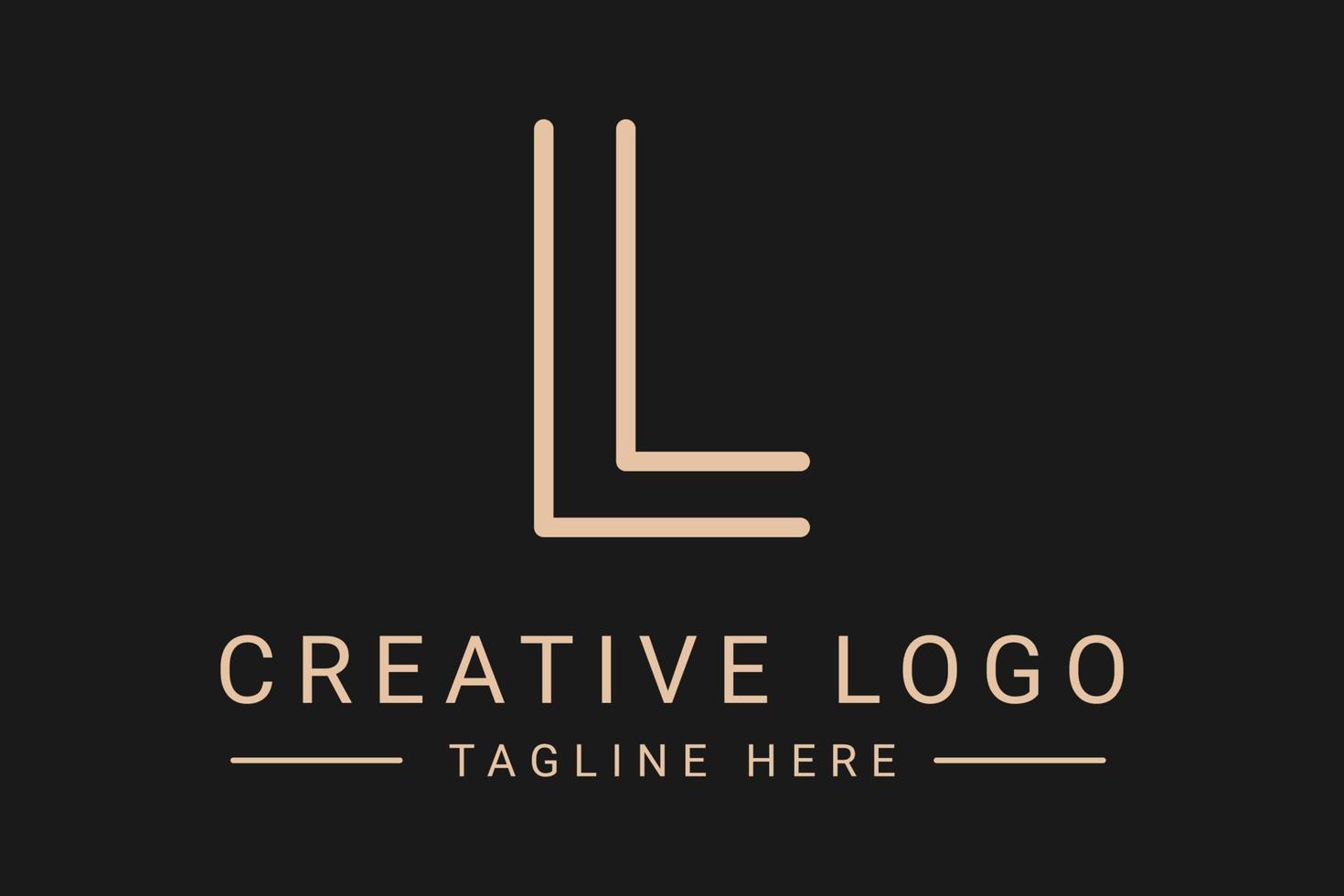 Modern creative letter L vector logo design. Minimalist  flat line logo design. Monogram Logo design. Initials based Template and Letters in vector.