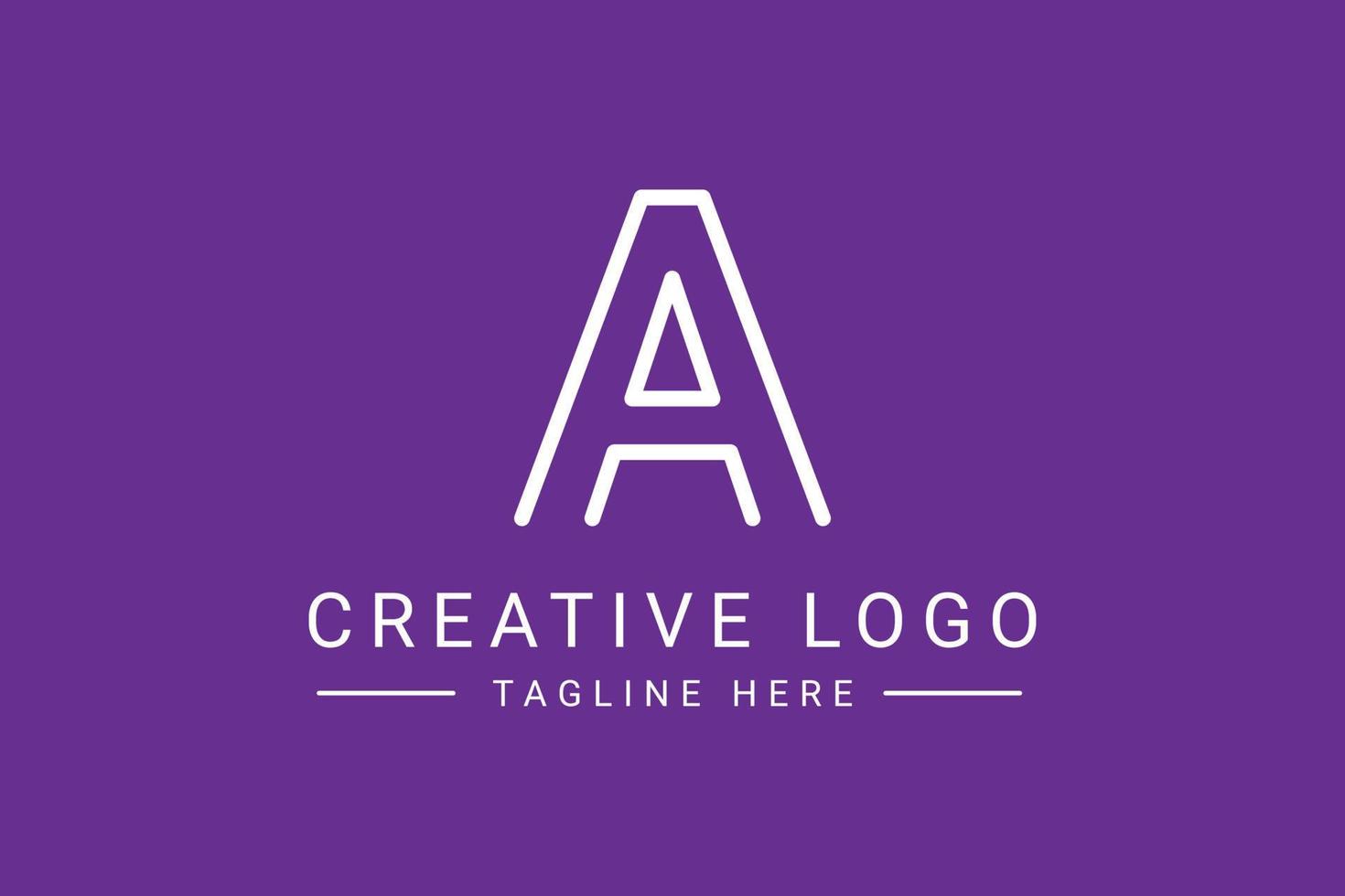 Modern creative letter A vector logo design. Minimalist  flat line logo design. Monogram Logo design. Initials based Template and Letters in vector.