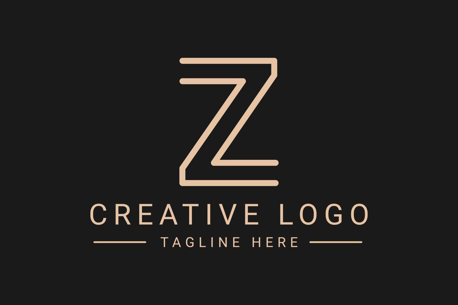 Modern creative letter Z vector logo design. Minimalist  flat line logo design. Monogram Logo design. Initials based Template and Letters in vector.