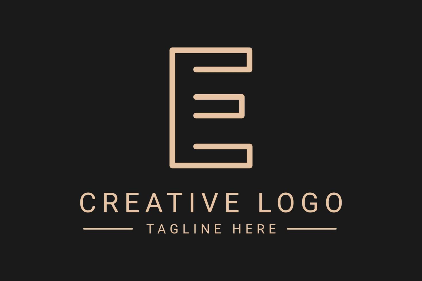Modern creative letter E vector logo design. Minimalist  flat line logo design. Monogram Logo design. Initials based Template and Letters in vector.