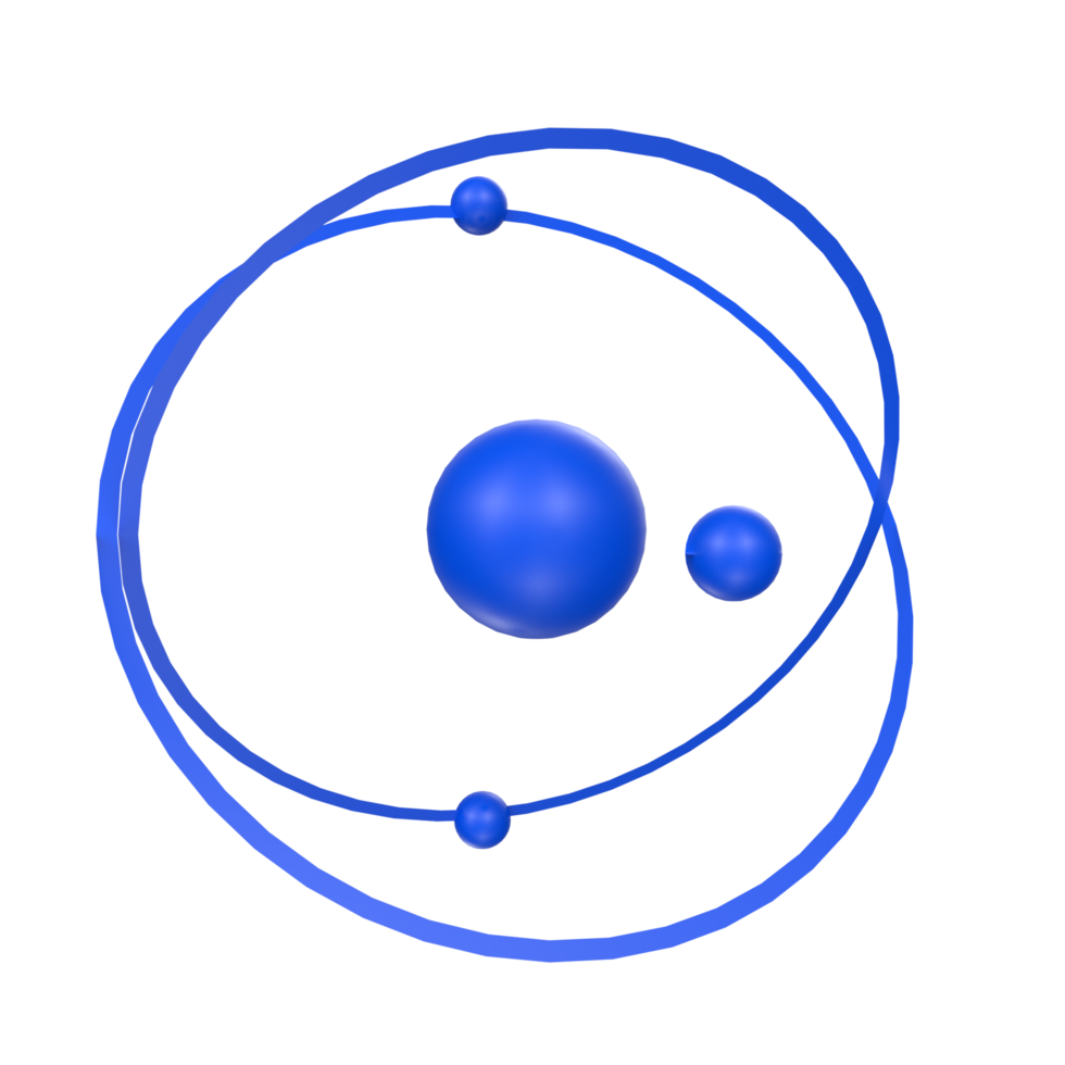 Atom isolated on transparent png