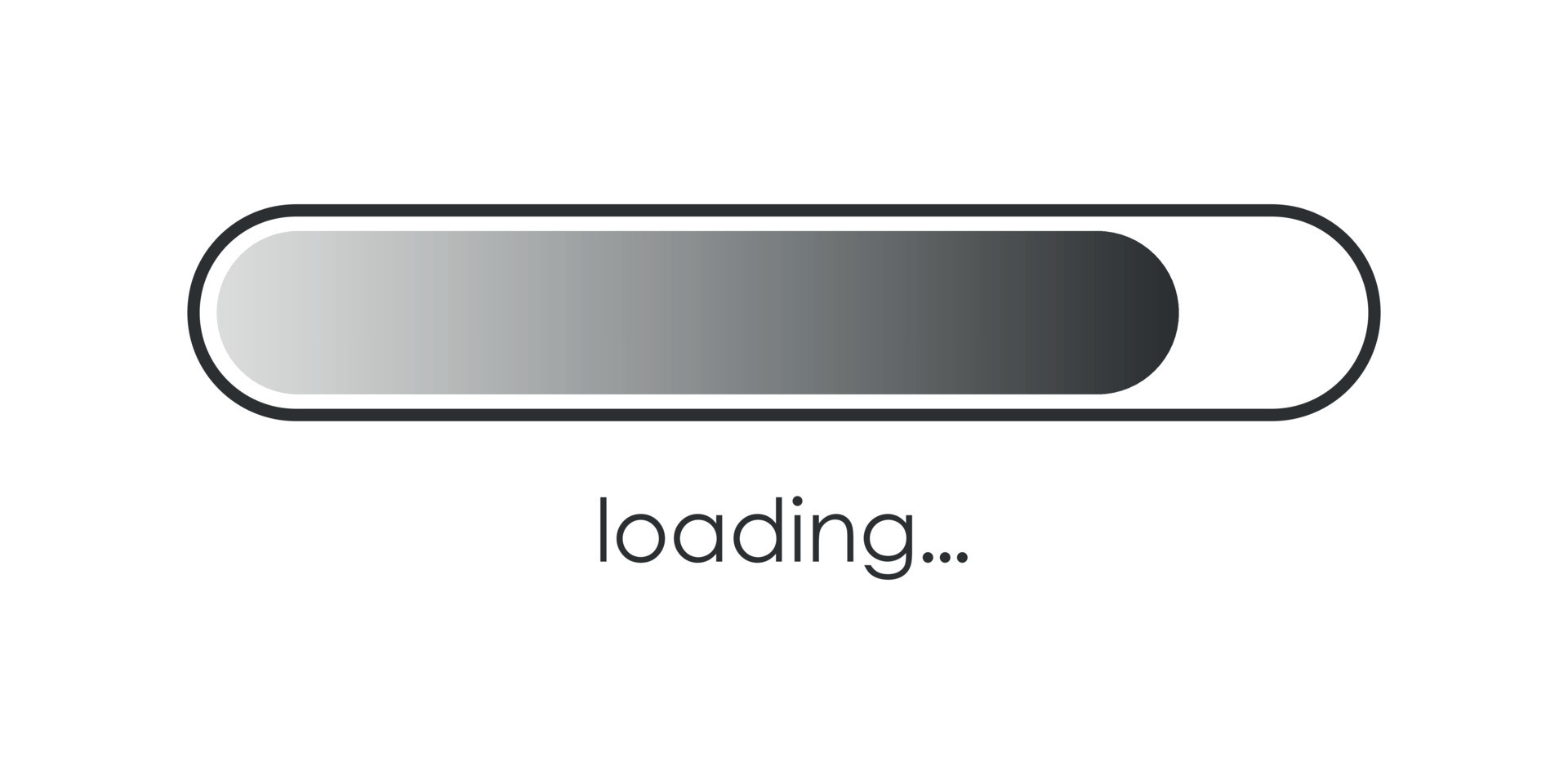 Loading bar icon in flat style. Progress indicator vector illustration