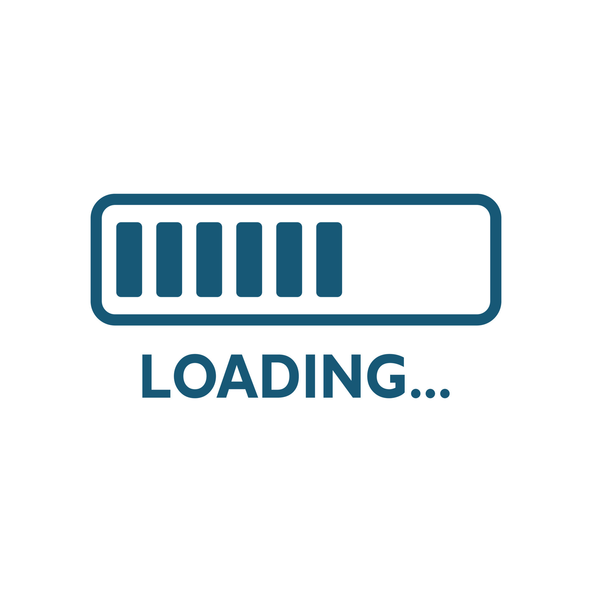 Loading bar icon in flat style. Progress indicator vector illustration