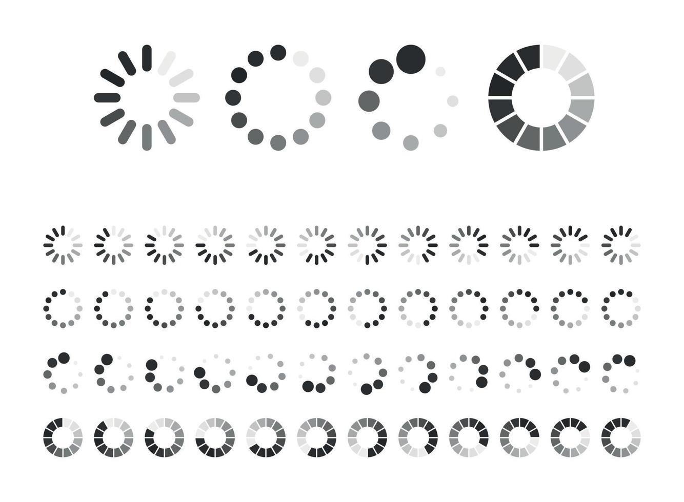 Loading bar icon in flat style. Progress indicator vector illustration on isolated background. Download button sign business concept.