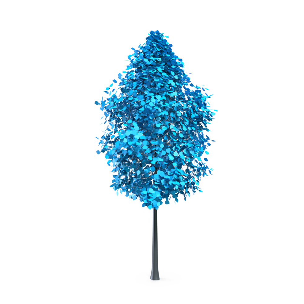 Colorful tree isolated on transparent png