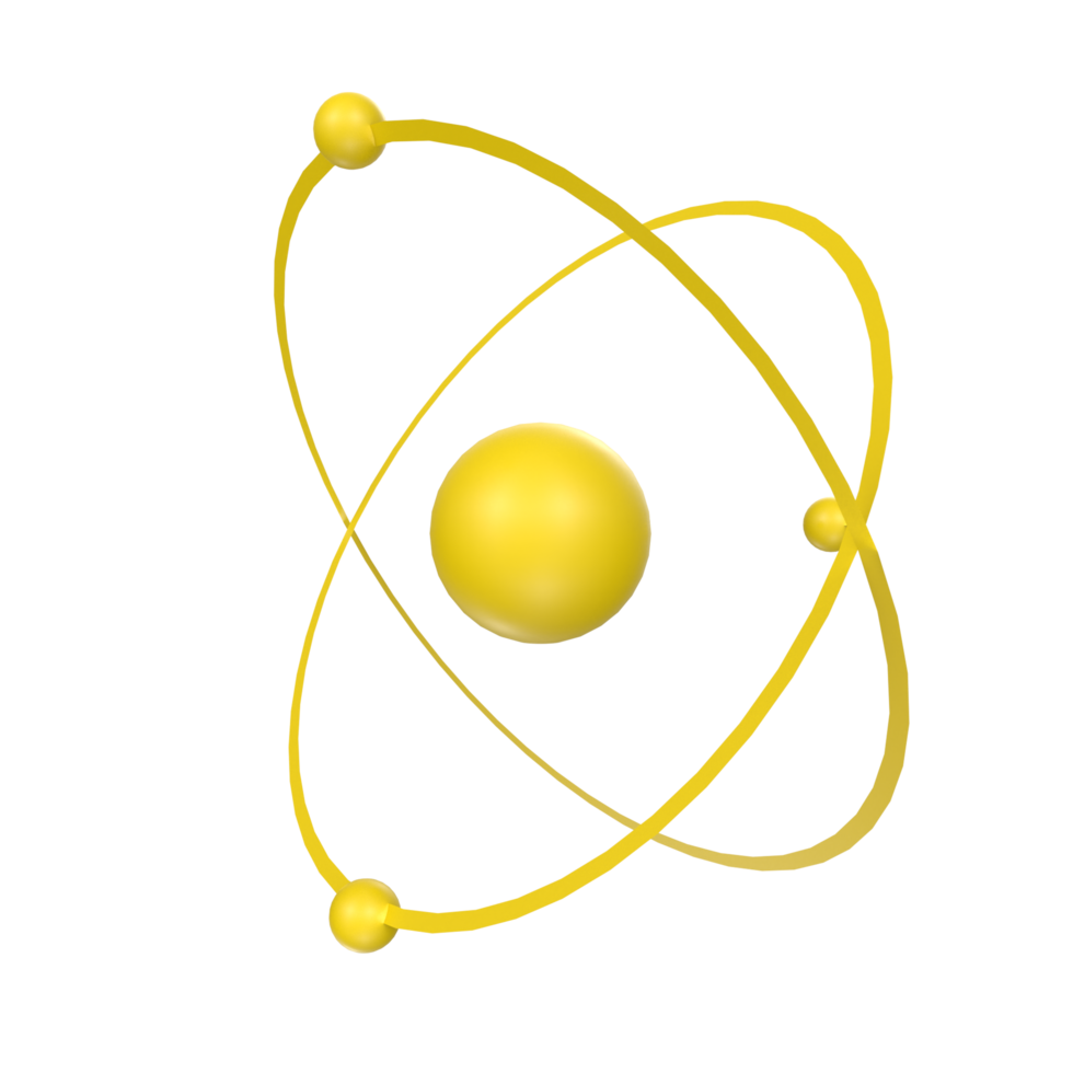Atom isolated on transparent png